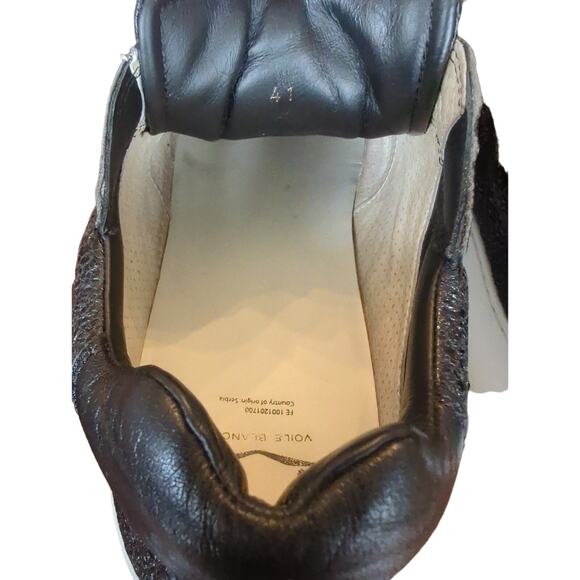 Voile Blanche black textured leather sneaker casual shoes - Picture 9 of 12